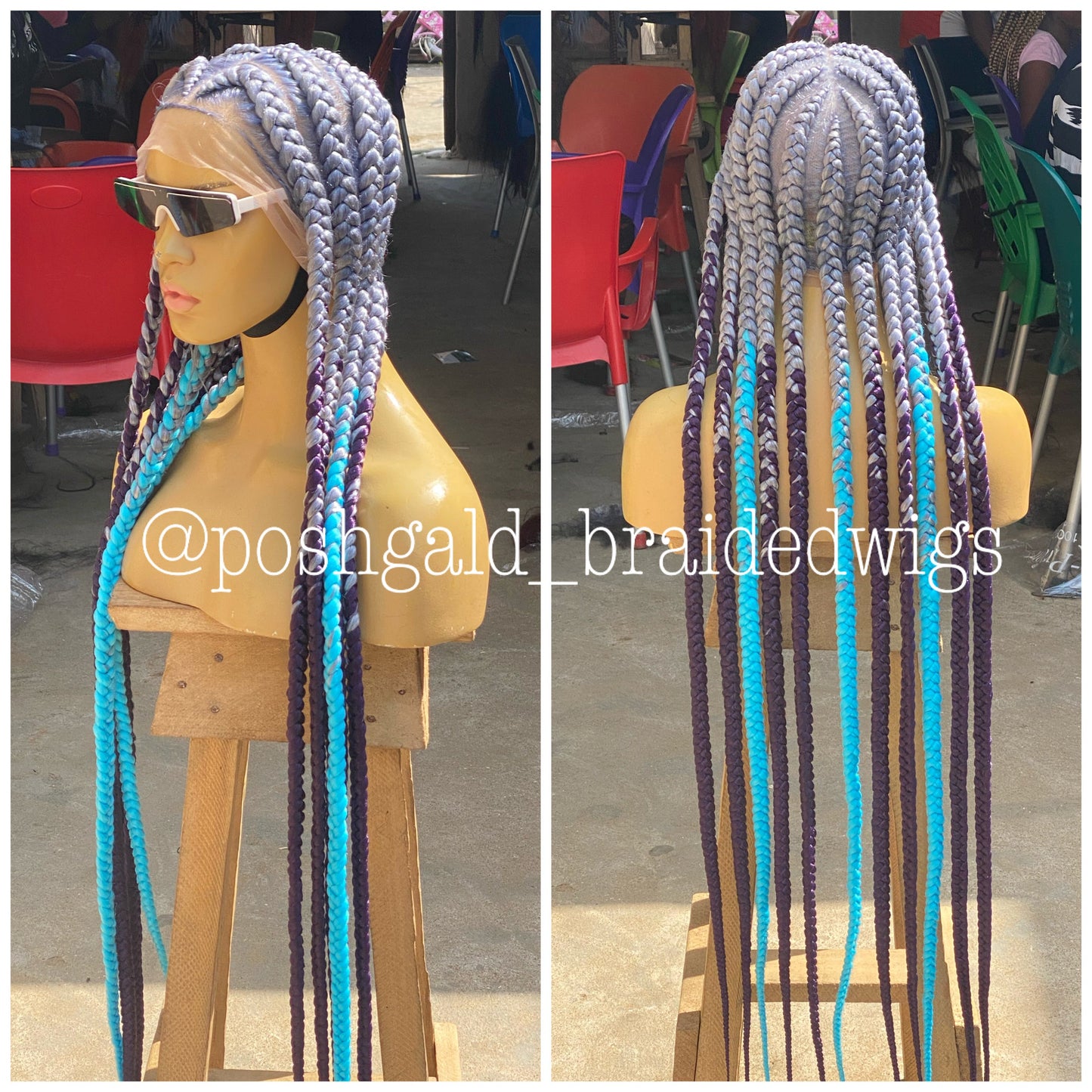 Pop Smoke Wig "Gray Color" Full Lace