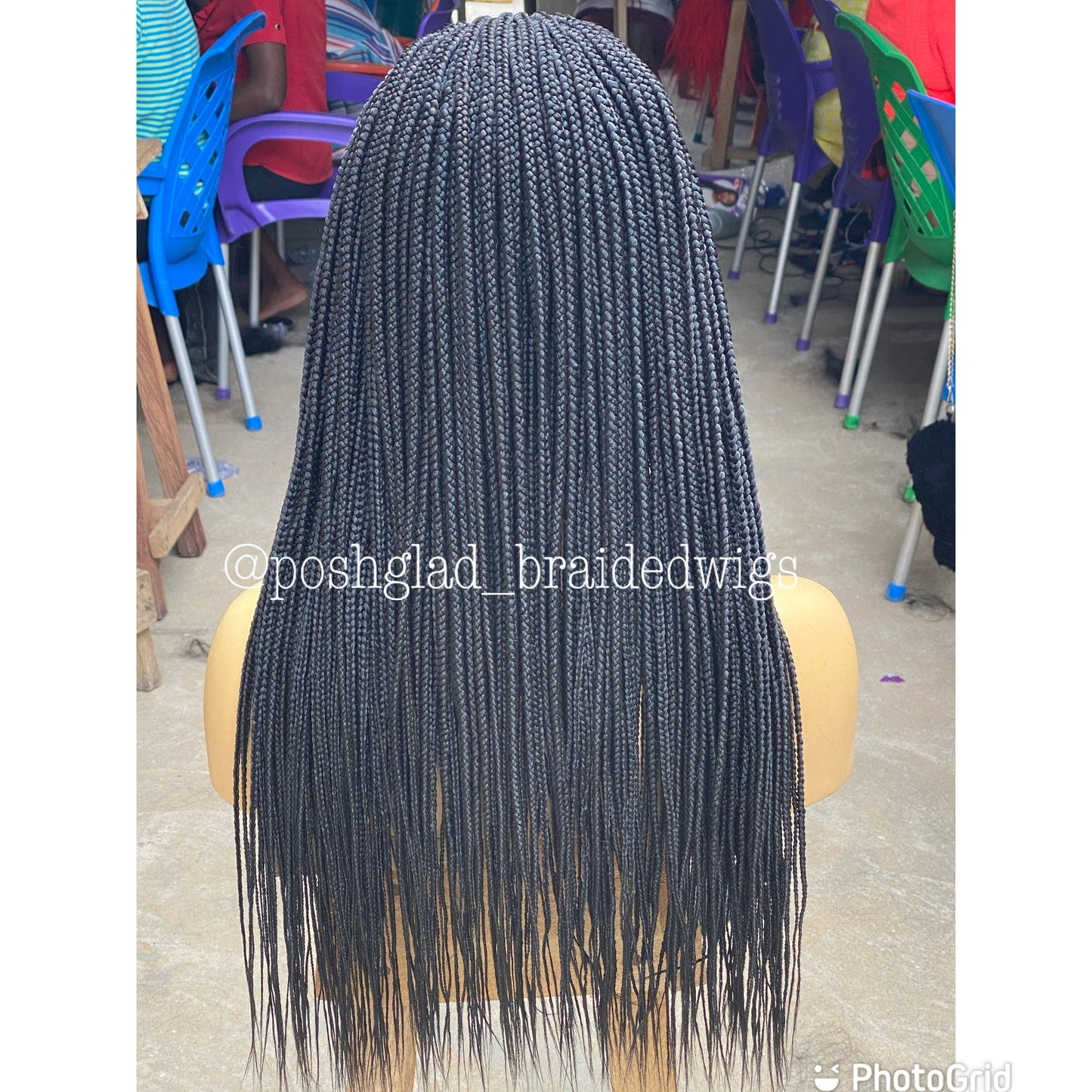 Cornrow Braid Wig "13x4 Lace Frontal" - Bemi