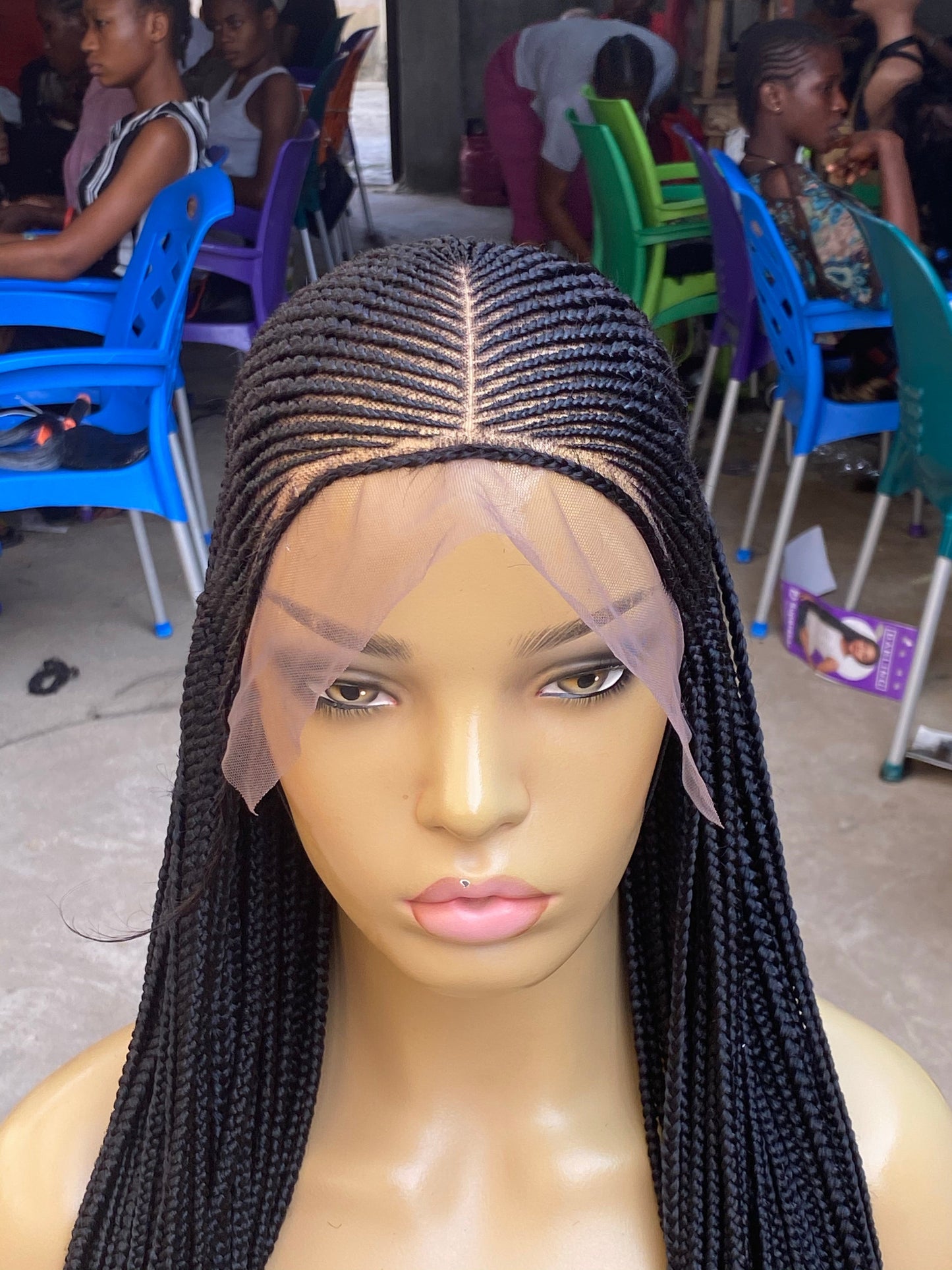 Cornrow Braid Wig - 13x6 Lace Frontal - Laraba