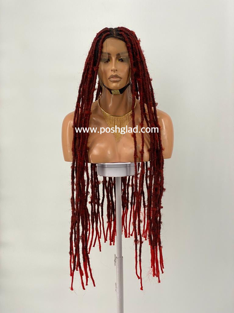 Distress Locs Wig (100% Human Hair Lace Base) Ready To Ship - Rosemary