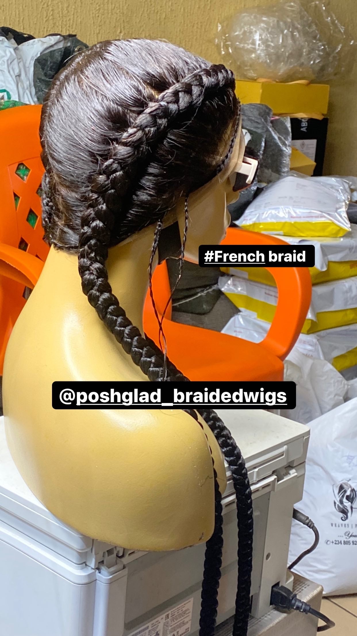 Cornrow Braid Wig - French Braid - Annette