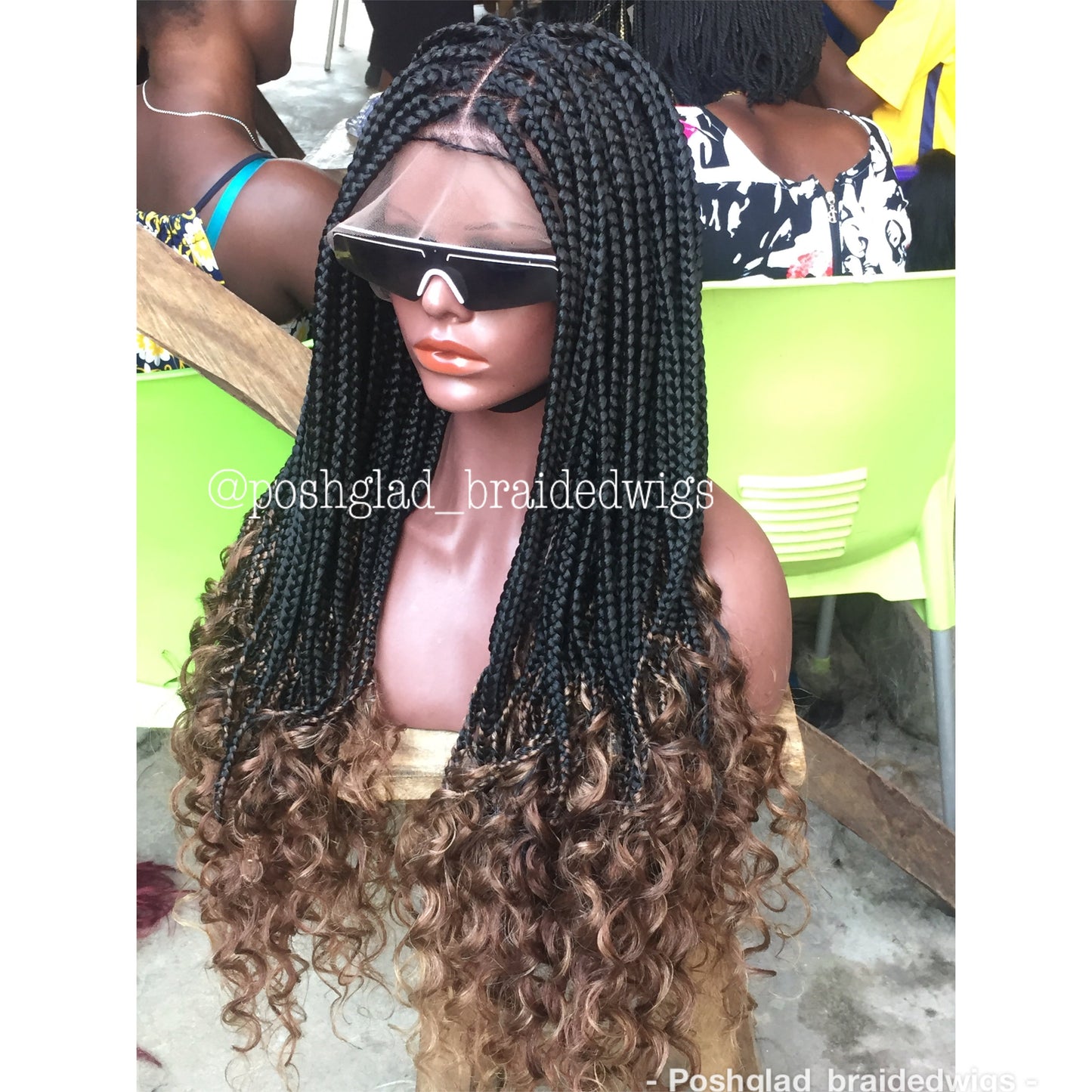 Goddess Box Braid Wig With Curly Tips - Lorensa