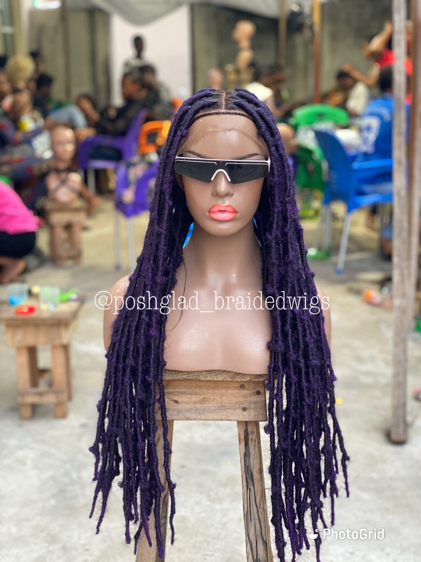 Destress Locs - Full Lace Purple Color - Makeba