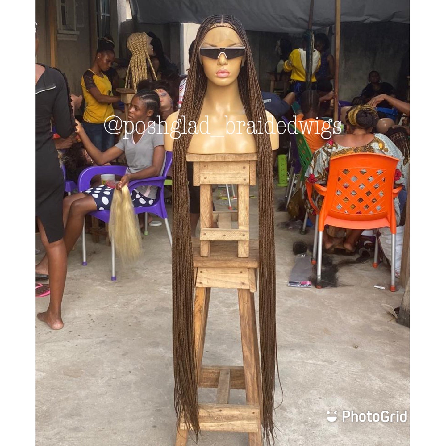 Beyoncé Honey Blonde Knotless Braid Wig "Premium Swiss Full Lace"