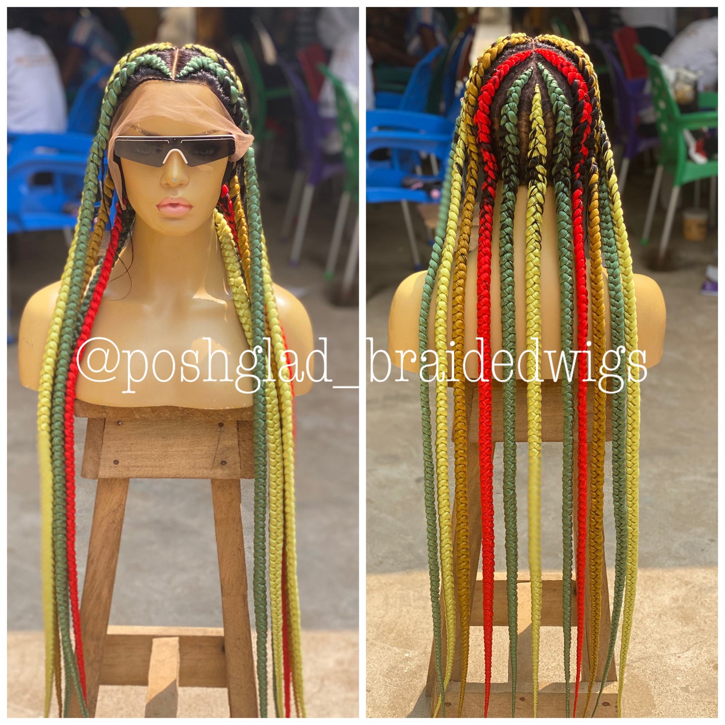 Pop Smoke Wig "Swiss Full Lace" Mixed Colors