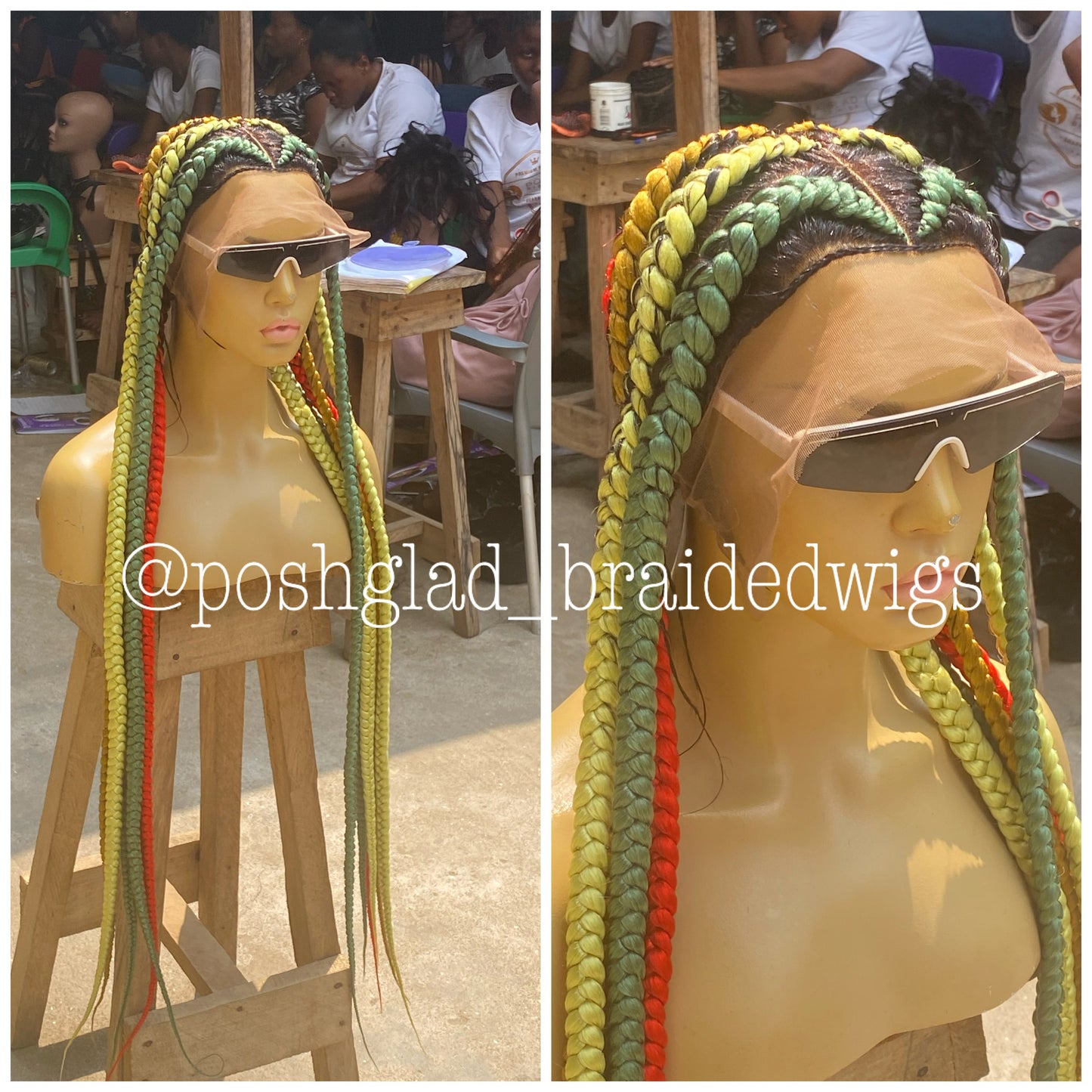 Pop Smoke Wig "Swiss Full Lace" Mixed Colors