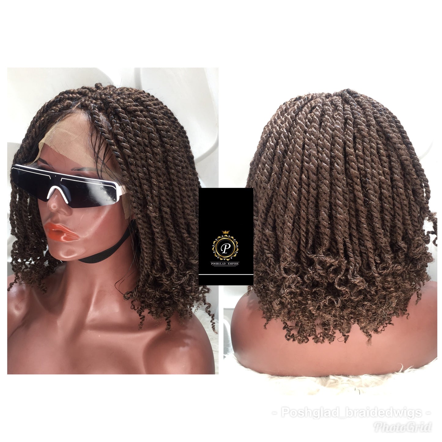 Kinky Twist Braided Wig (13 by 4 Frontal Lace) - Jorgia