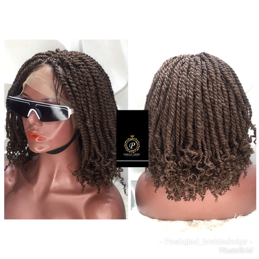 Kinky Twist Braided Wig (13 by 4 Frontal Lace) - Jorgia