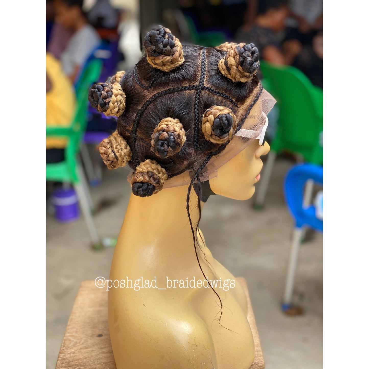 Bantu Knot Wig - Ombre Color - Adanna