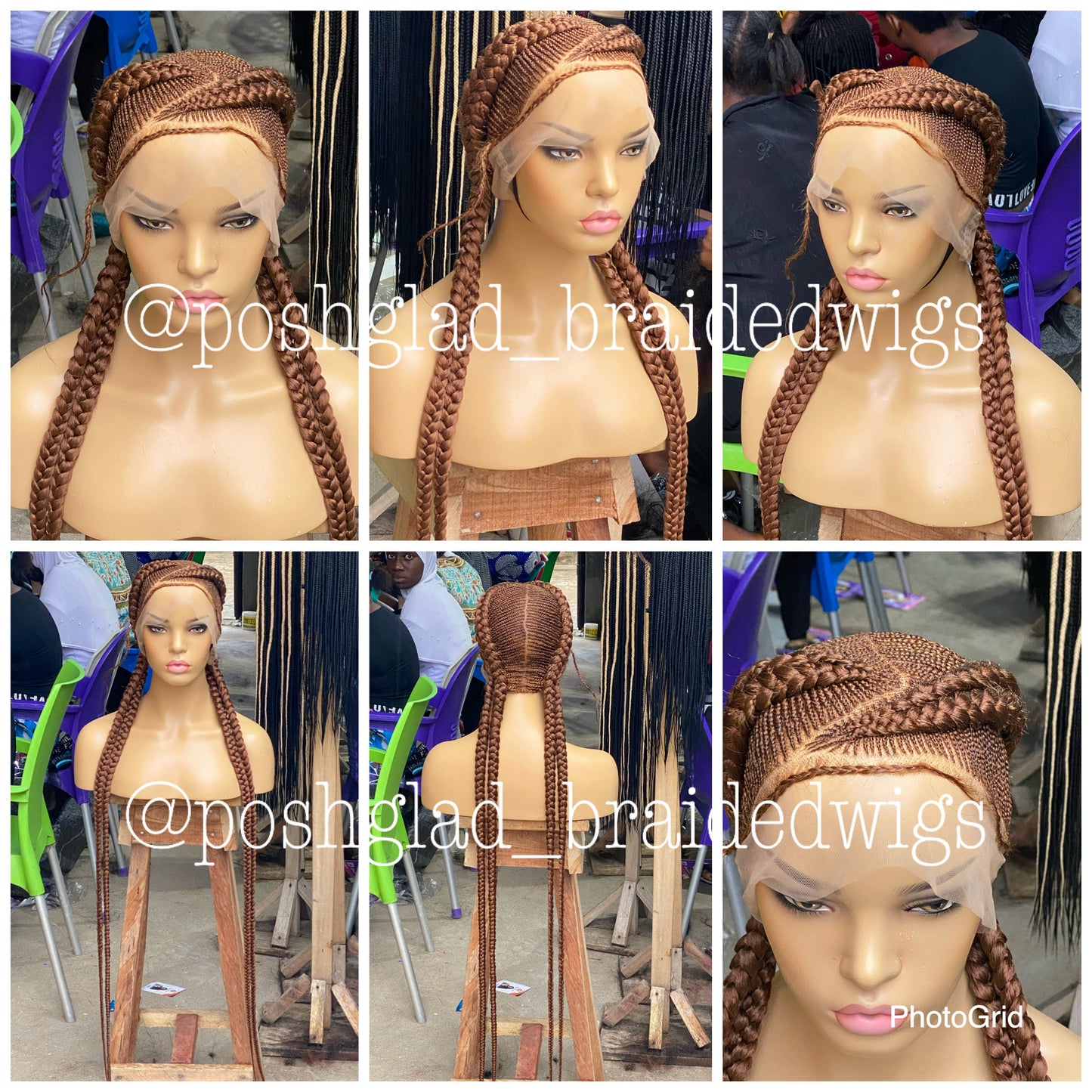 Cornrow Braid Wig - Color 30 Root - Imani