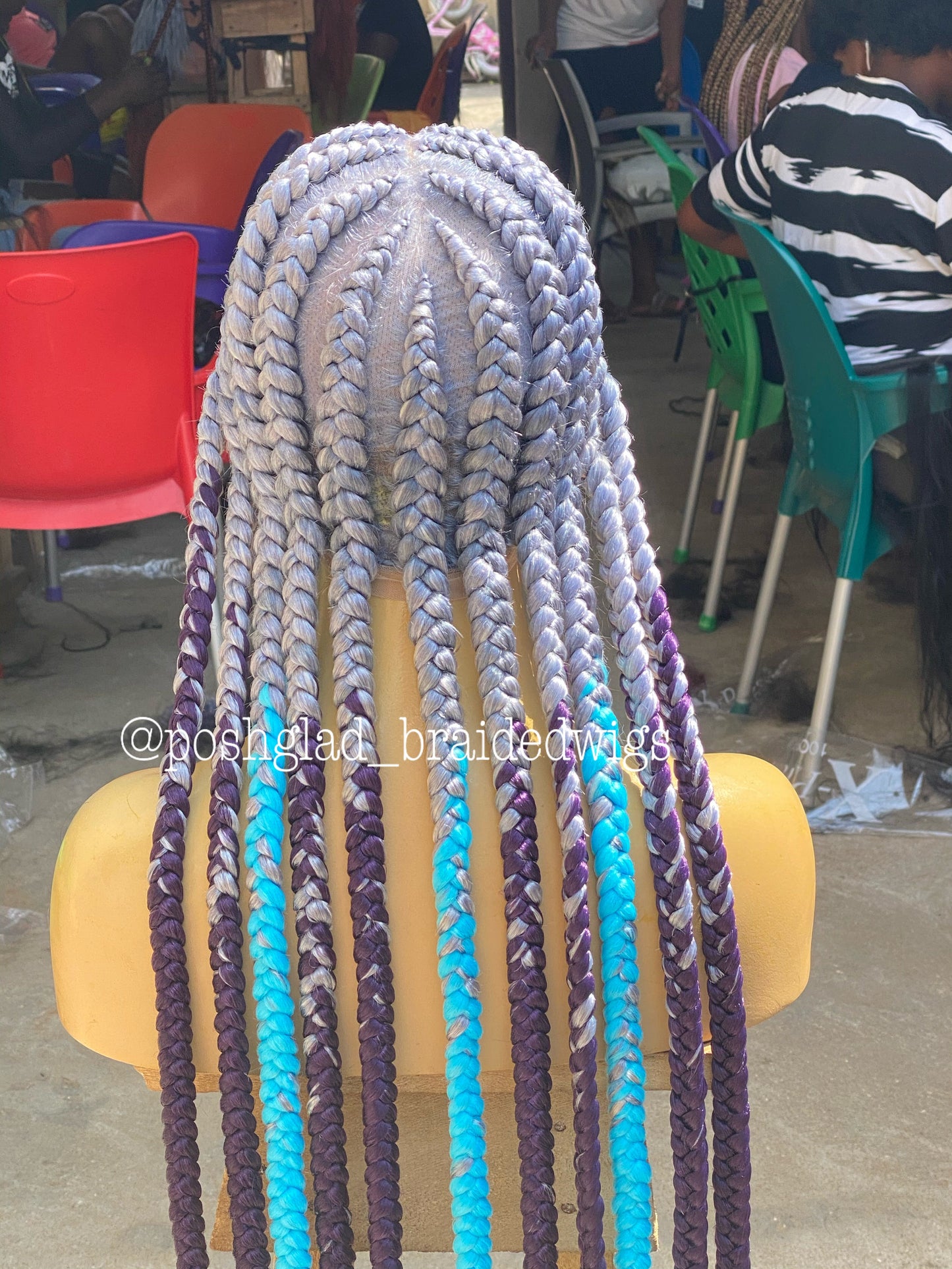 Pop Smoke Wig "Gray Color" Full Lace