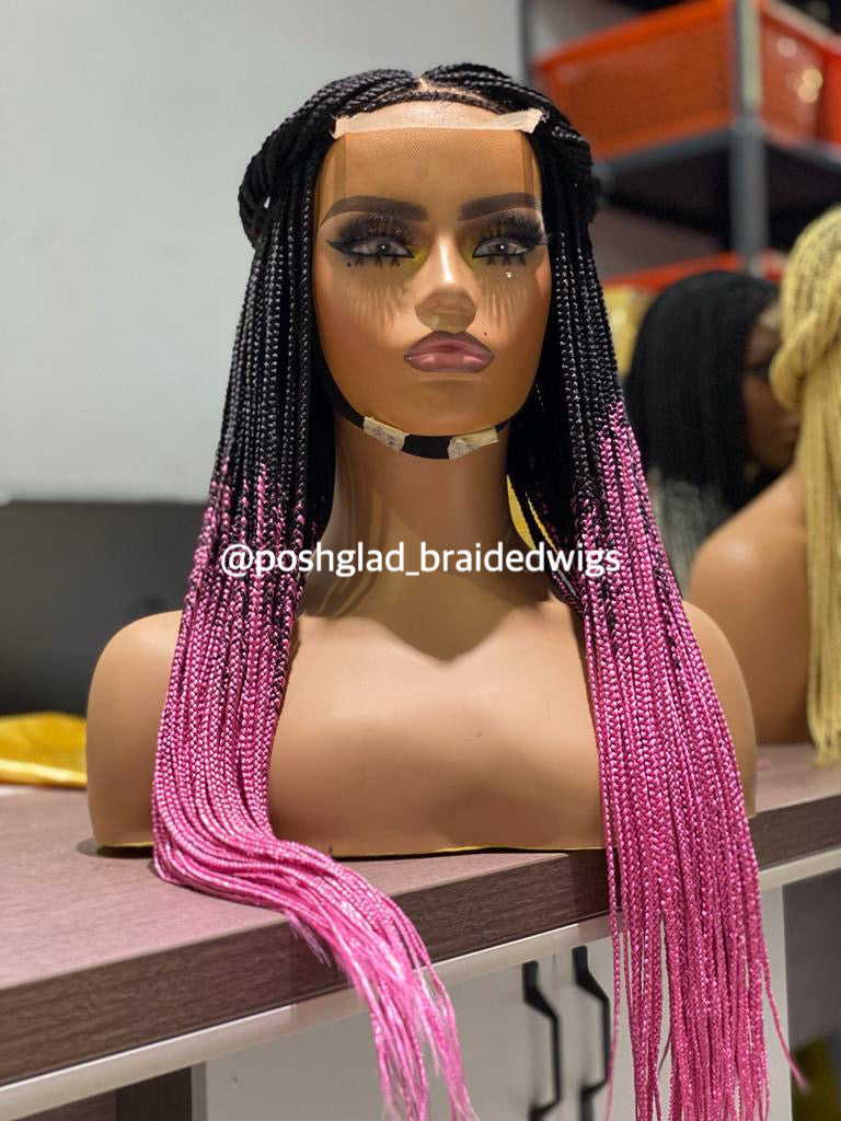 Closure Box Braid Wig (Ready To Ship) - Ife