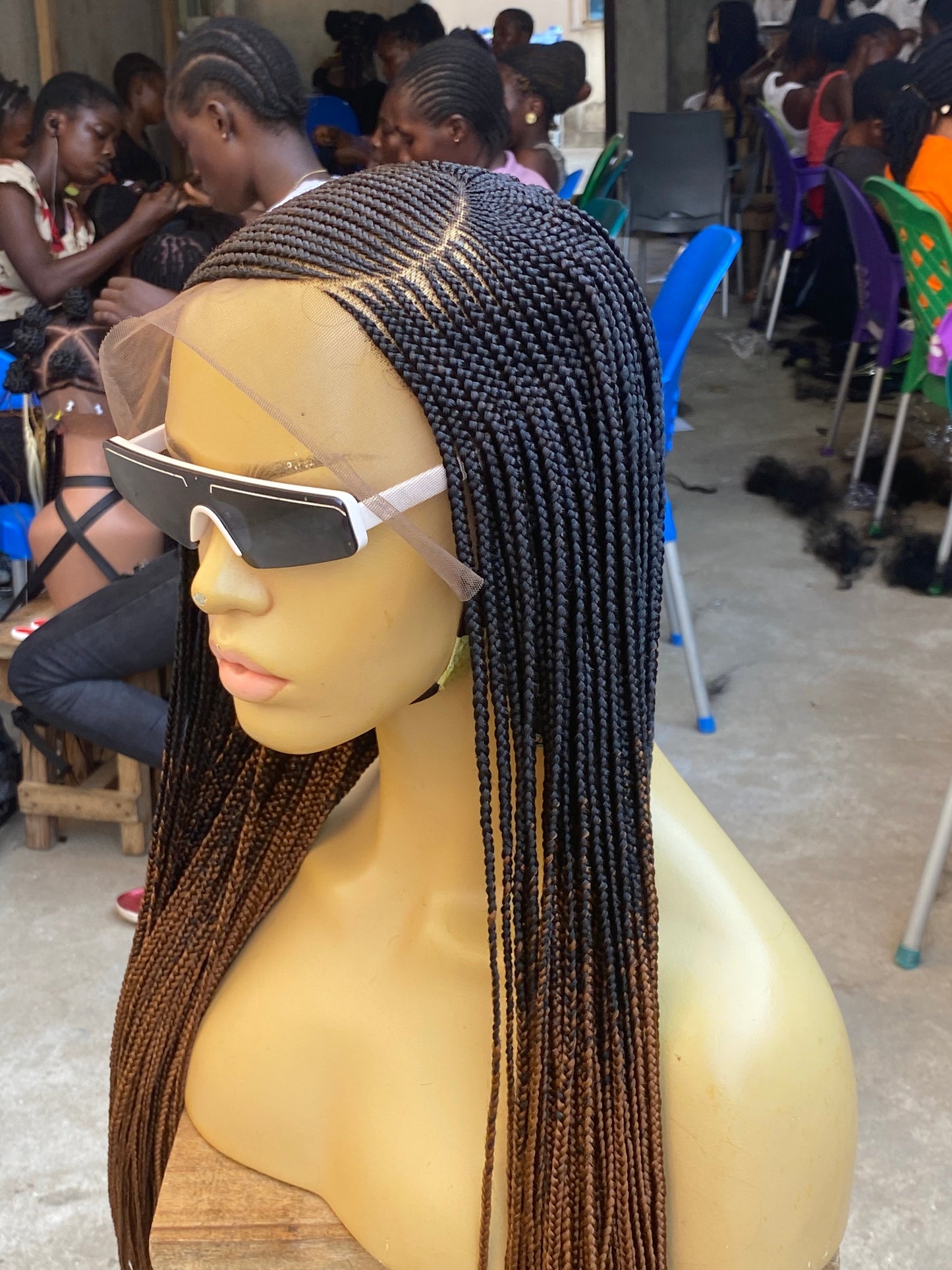 Cornrow Braid Wig (13x4 Lace Frontal) - C cut
