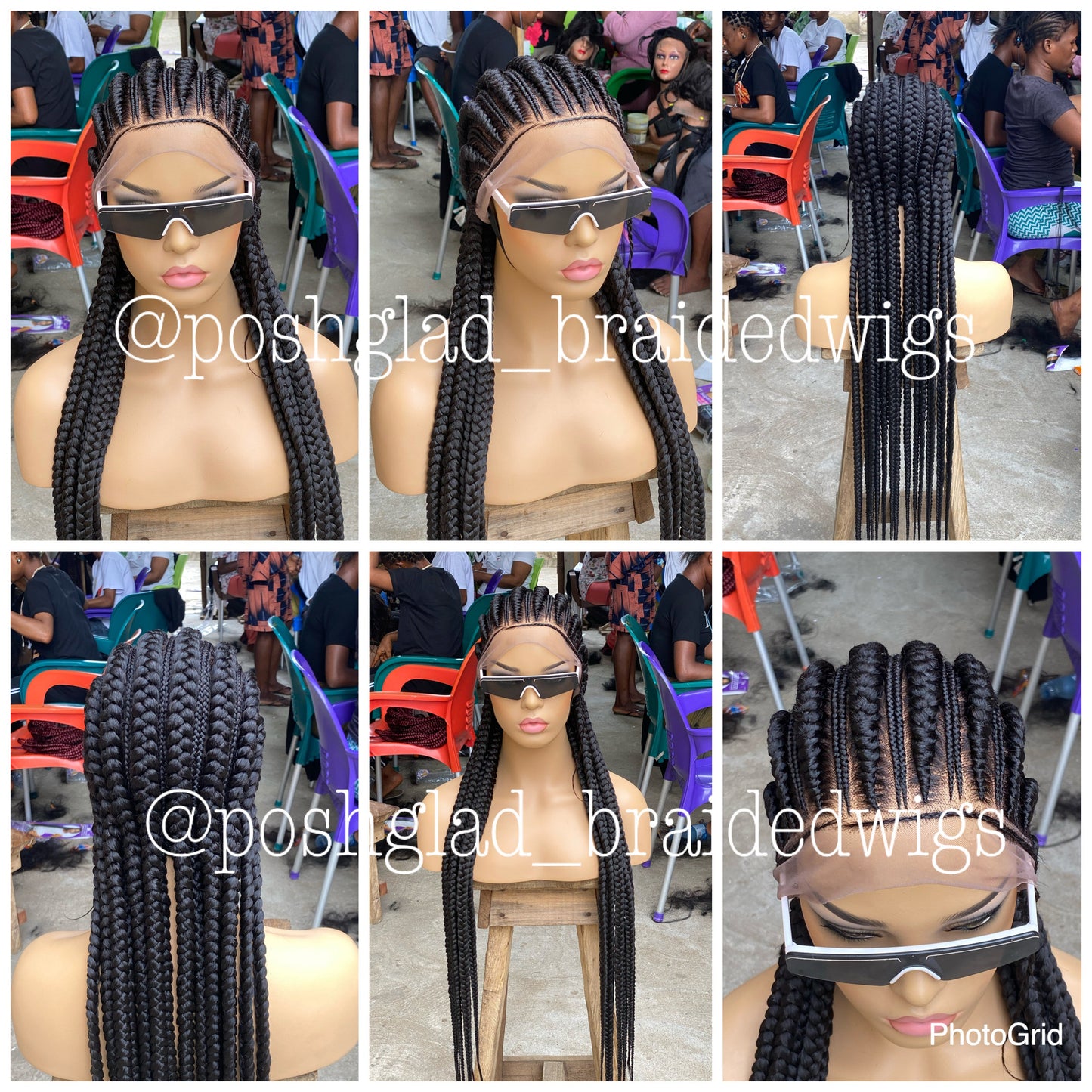 Feed-In Braid Cornrow Wig - Altou