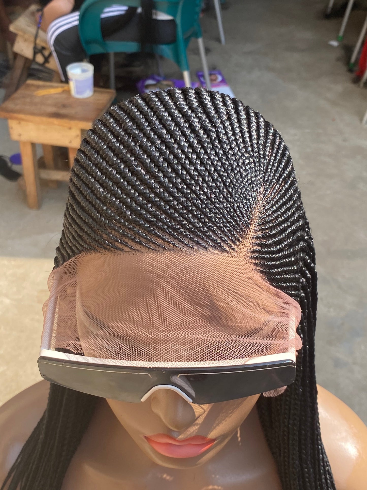 Cornrow Braid Wig - Full Lace Side Part - Candy