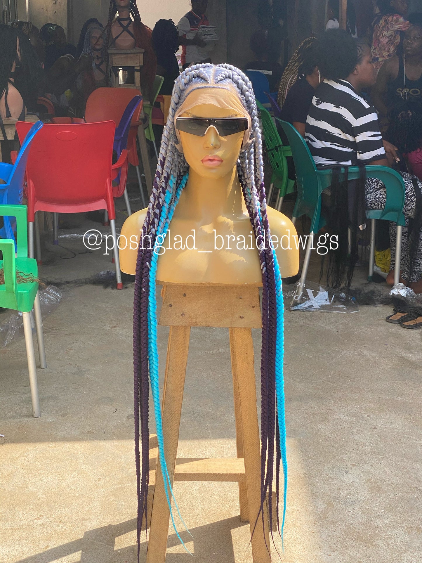 Pop Smoke Wig "Gray Color" Full Lace