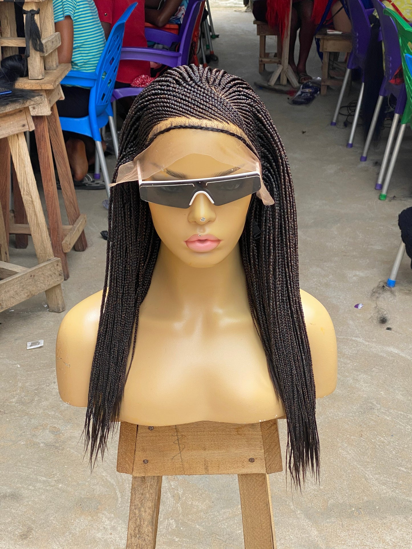 Cornrow Braid Wig - 13x4 Lace Frontal Side Part - Carol
