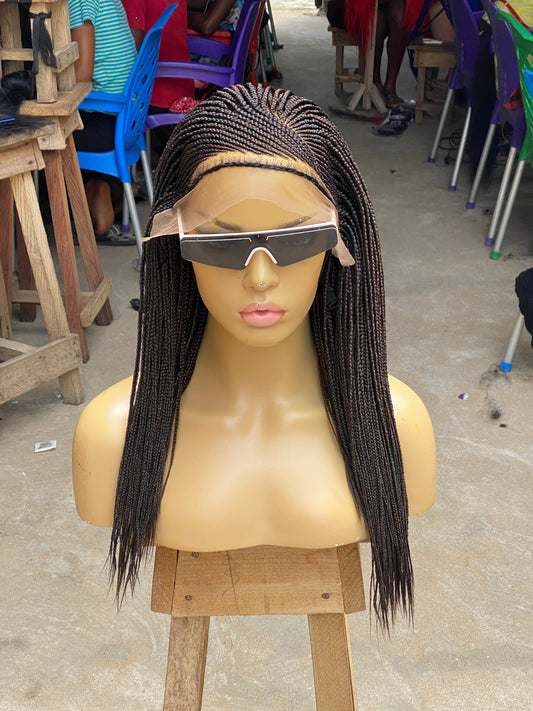 Cornrow Braid Wig - 13x4 Lace Frontal Side Part - Carol