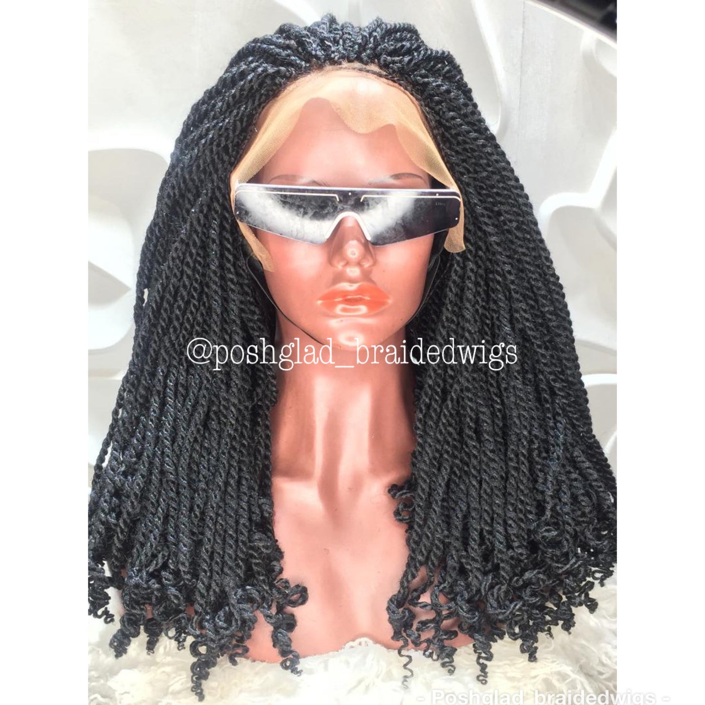 Kinky Twist Braided Wig (13 by 4 Frontal Lace) - Rockiba