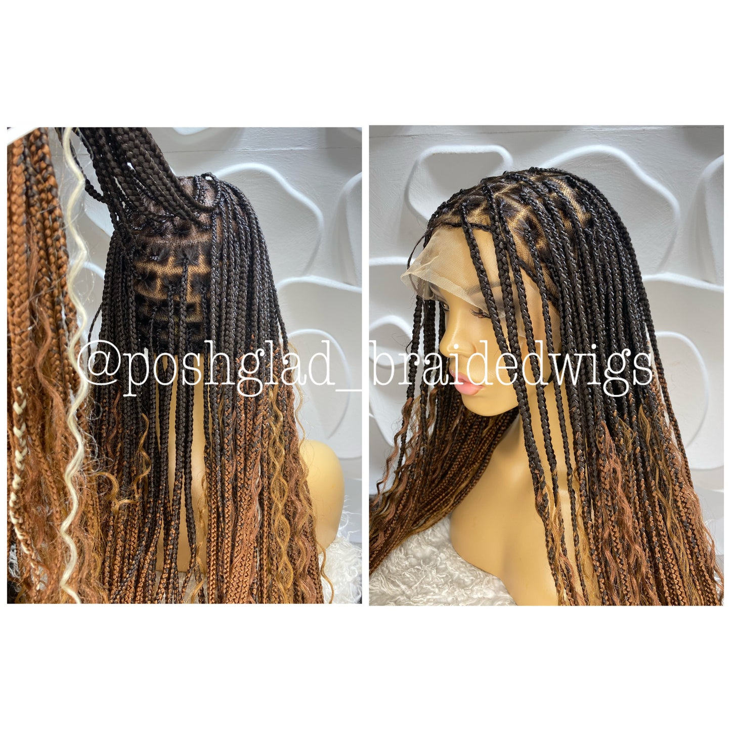 Goddess Knotless Braid Wig "Ombre Color" Full Lace (Karisma)