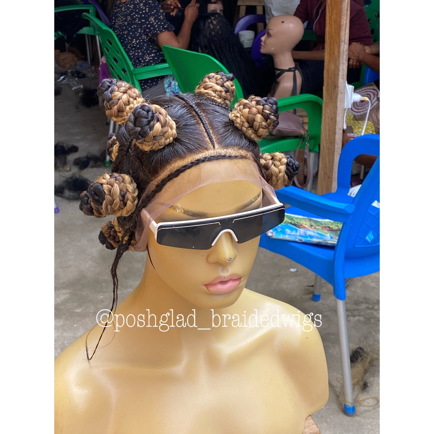 Bantu Knot Wig - Ombre Color - Adanna