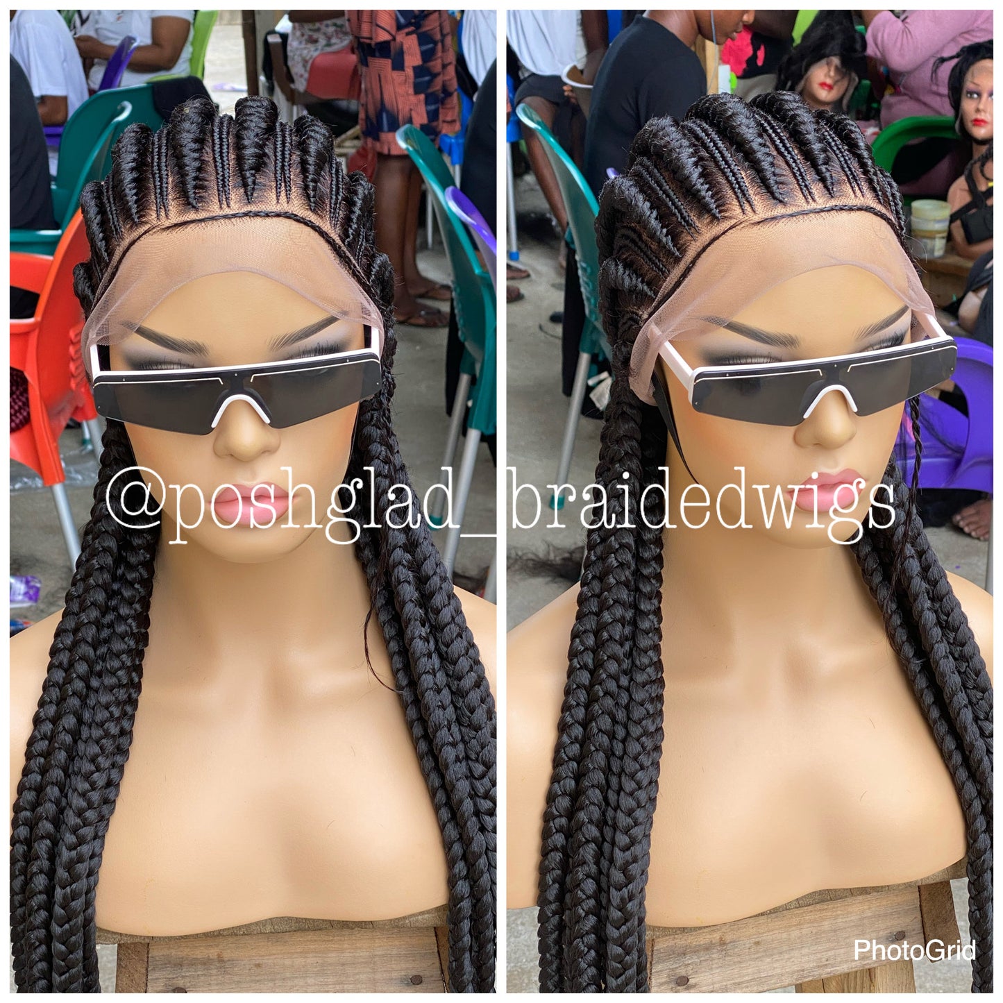 Feed-In Braid Cornrow Wig - Altou