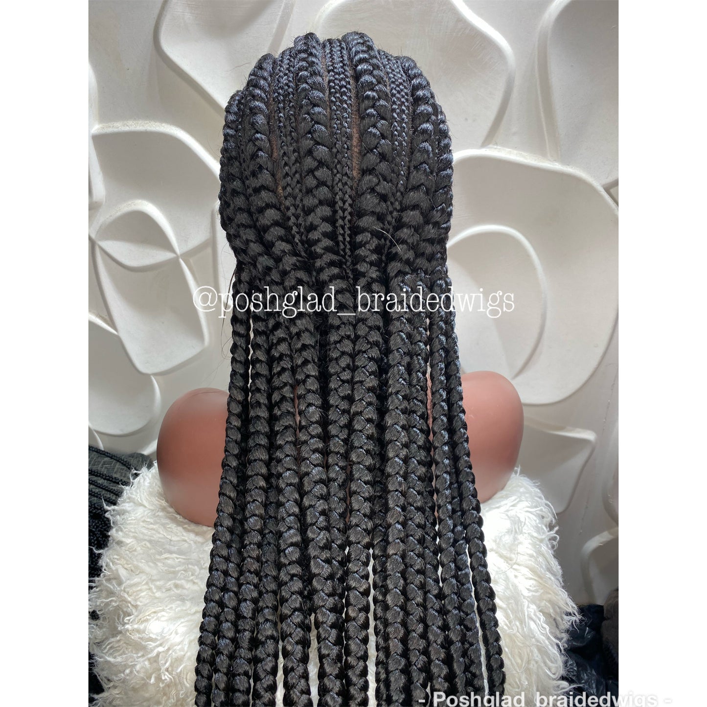 Cornrow Braid Wig - Feed In Braid Color 1B - Bolu