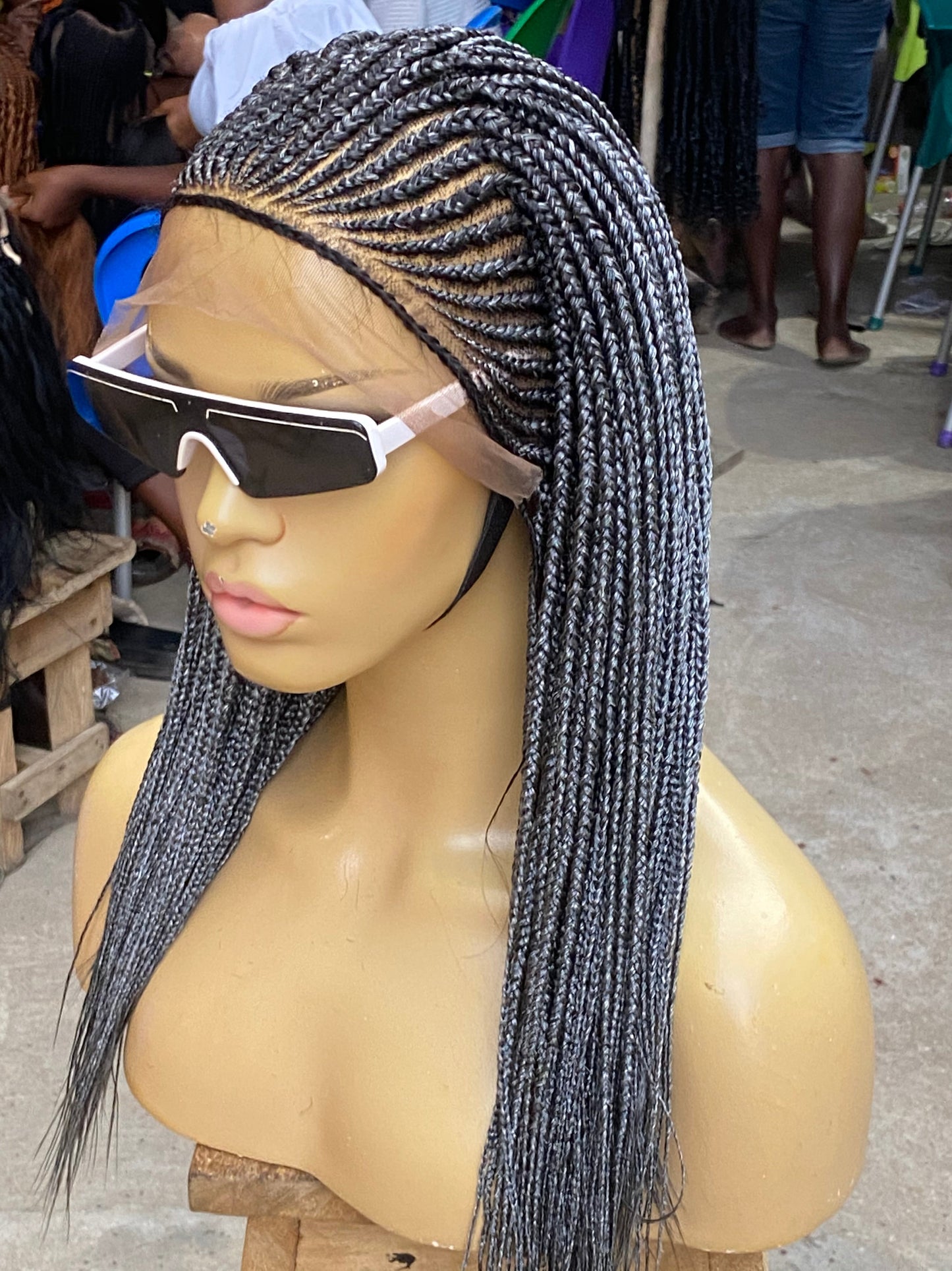 Cornrow Braid Wig - 13x4 Lace Frontal - Olamide