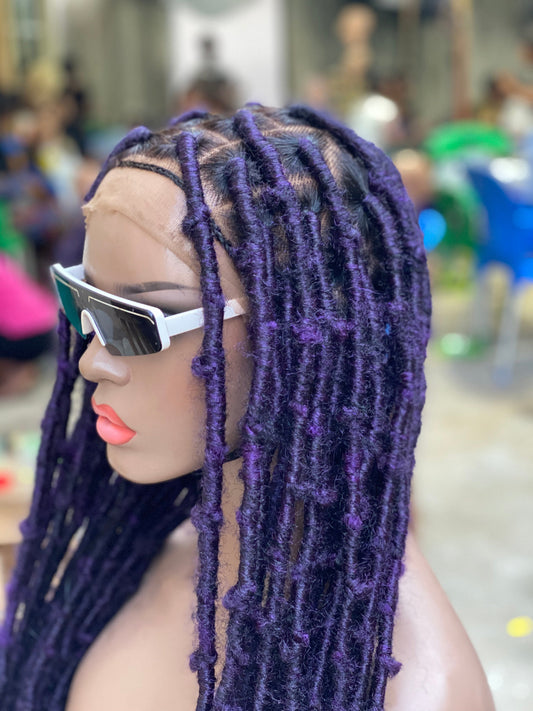 Destress Locs - Full Lace Purple Color - Makeba
