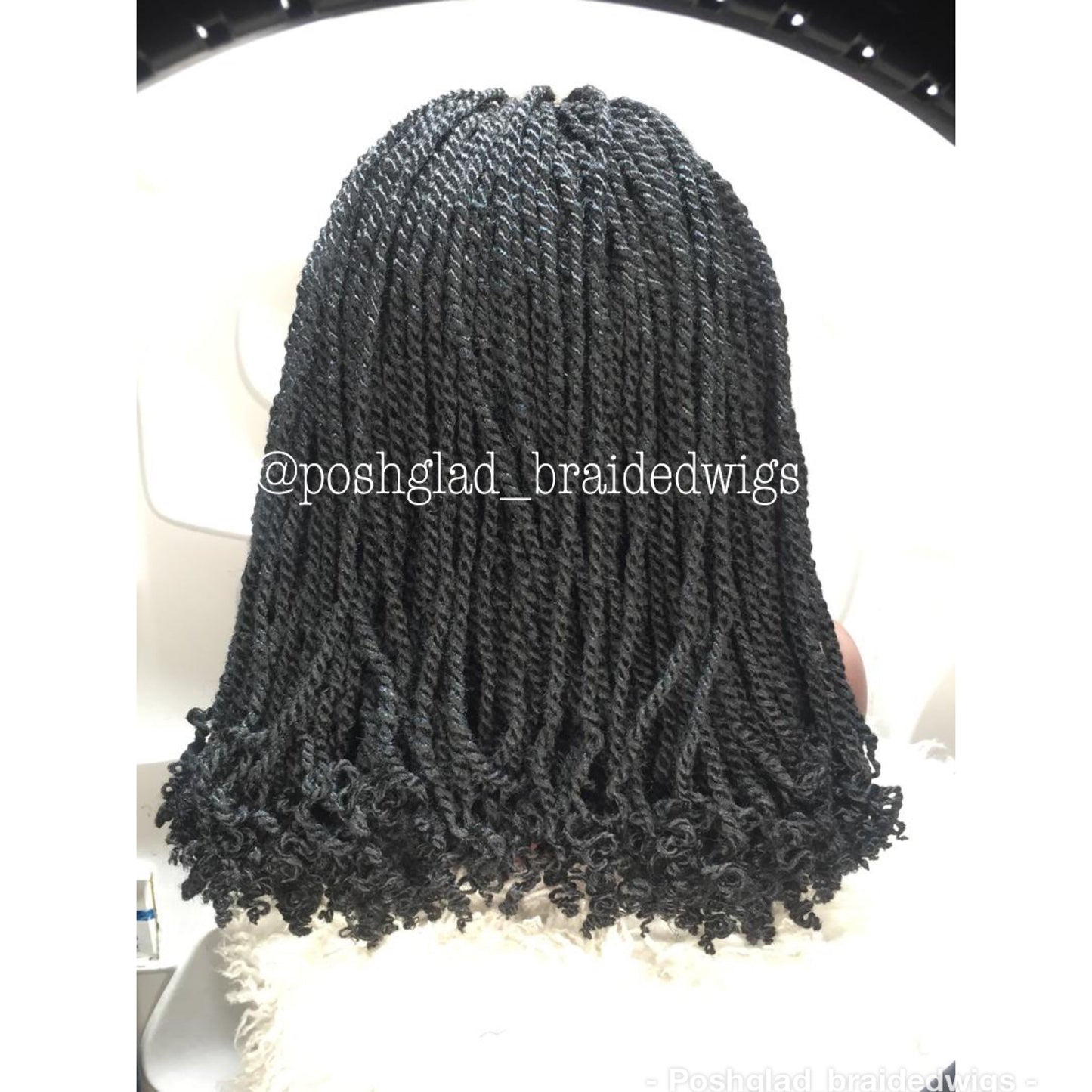 Kinky Twist Braided Wig (13 by 4 Frontal Lace) - Rockiba