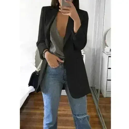 Autumn Women Casual Slim Blazers Suit Jacket Fashion Lady Office Suit