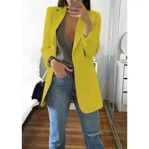 Autumn Women Casual Slim Blazers Suit Jacket Fashion Lady Office Suit