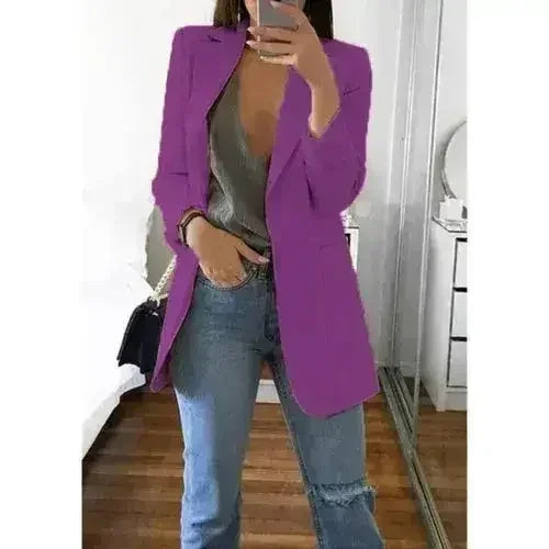 Autumn Women Casual Slim Blazers Suit Jacket Fashion Lady Office Suit