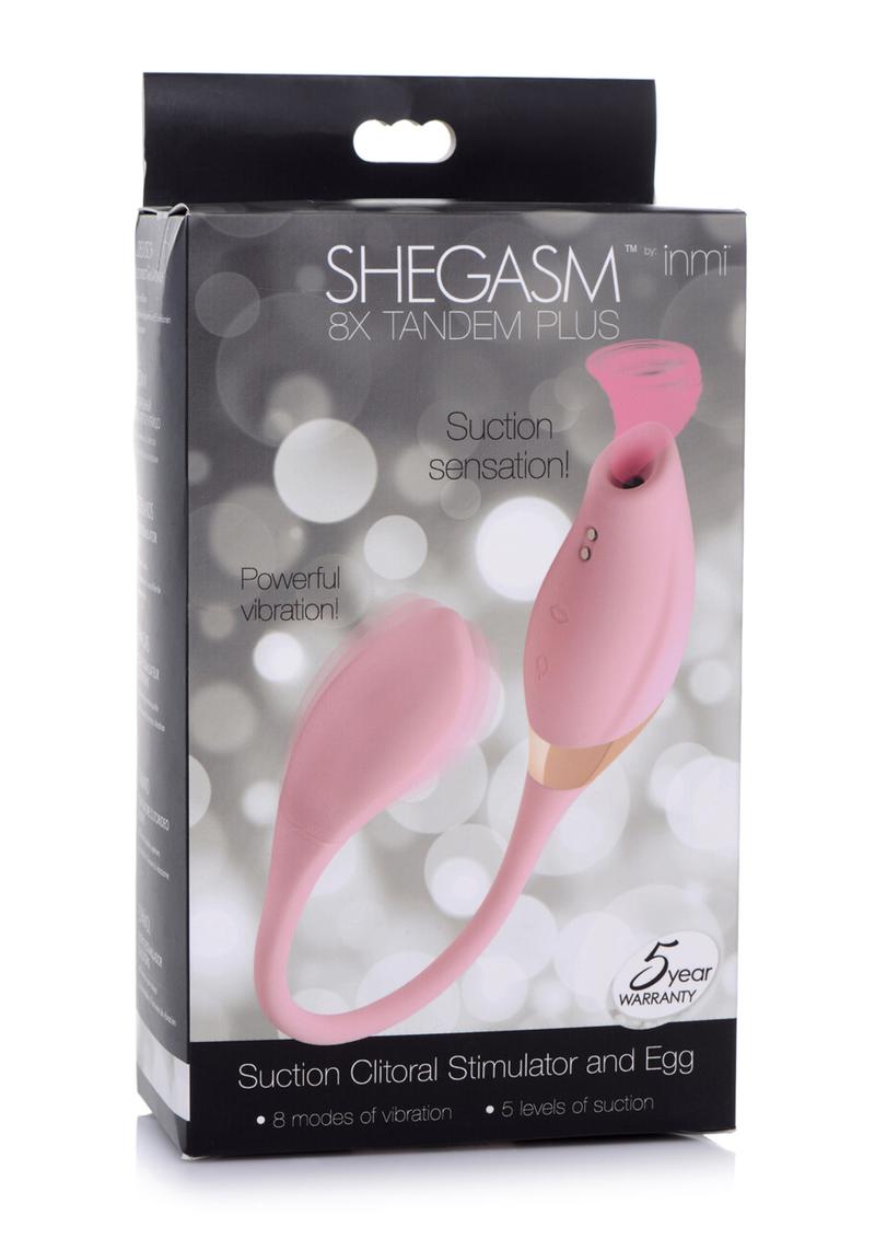 Shegasm Tandem Plus Silicone Suction Clitoral Stimulator & Vibrating Egg