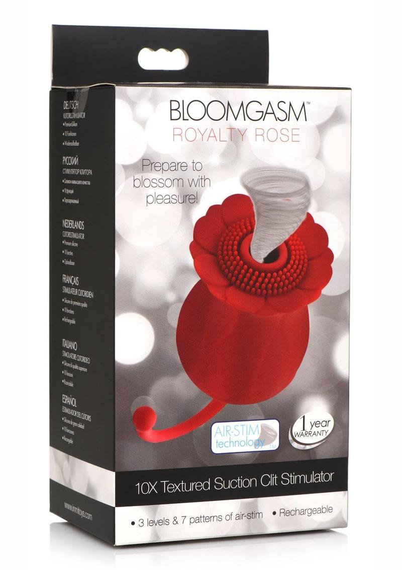 Bloomgasm Royalty Rose Textured Air-Stim Suction Stimulator