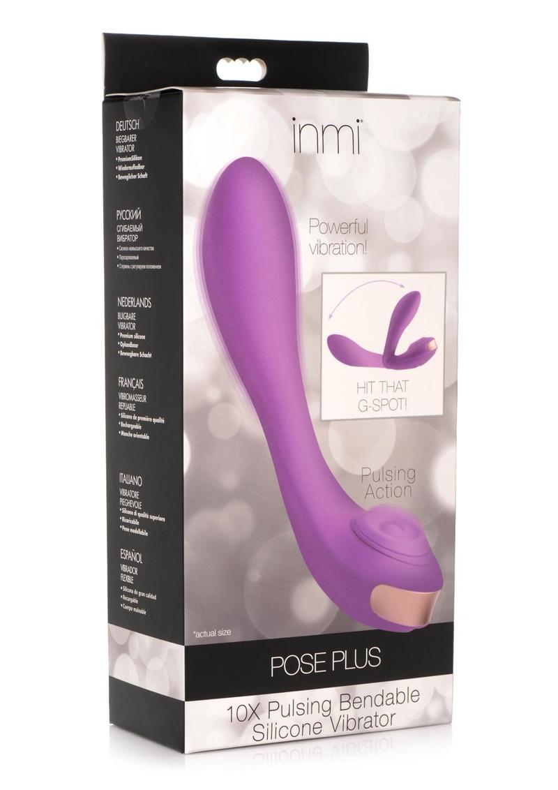 Inmi Pose Plus Rechargeable Silicone 10x Pulsing Bendable Vibrator