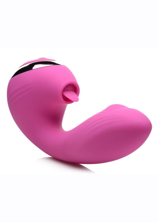 Inmi Lick-n-Throb G-Spot Silicone Rabbit Vibrator