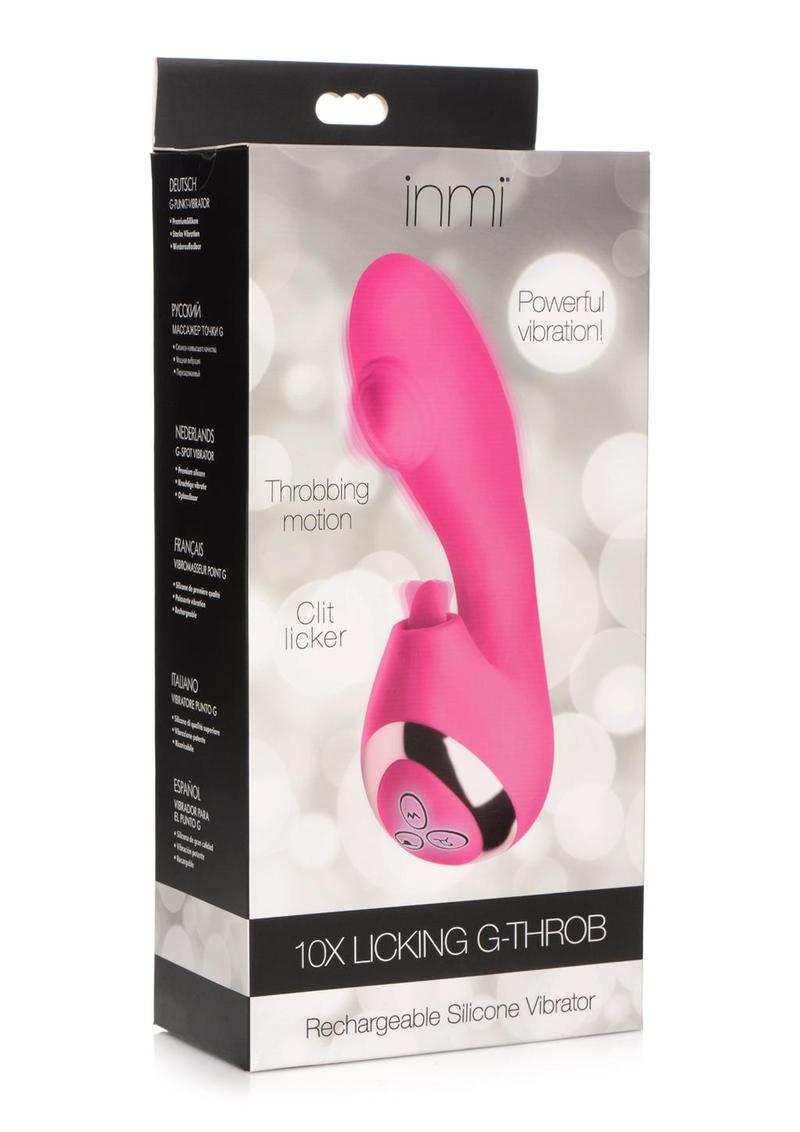 Inmi Lick-n-Throb G-Spot Silicone Rabbit Vibrator