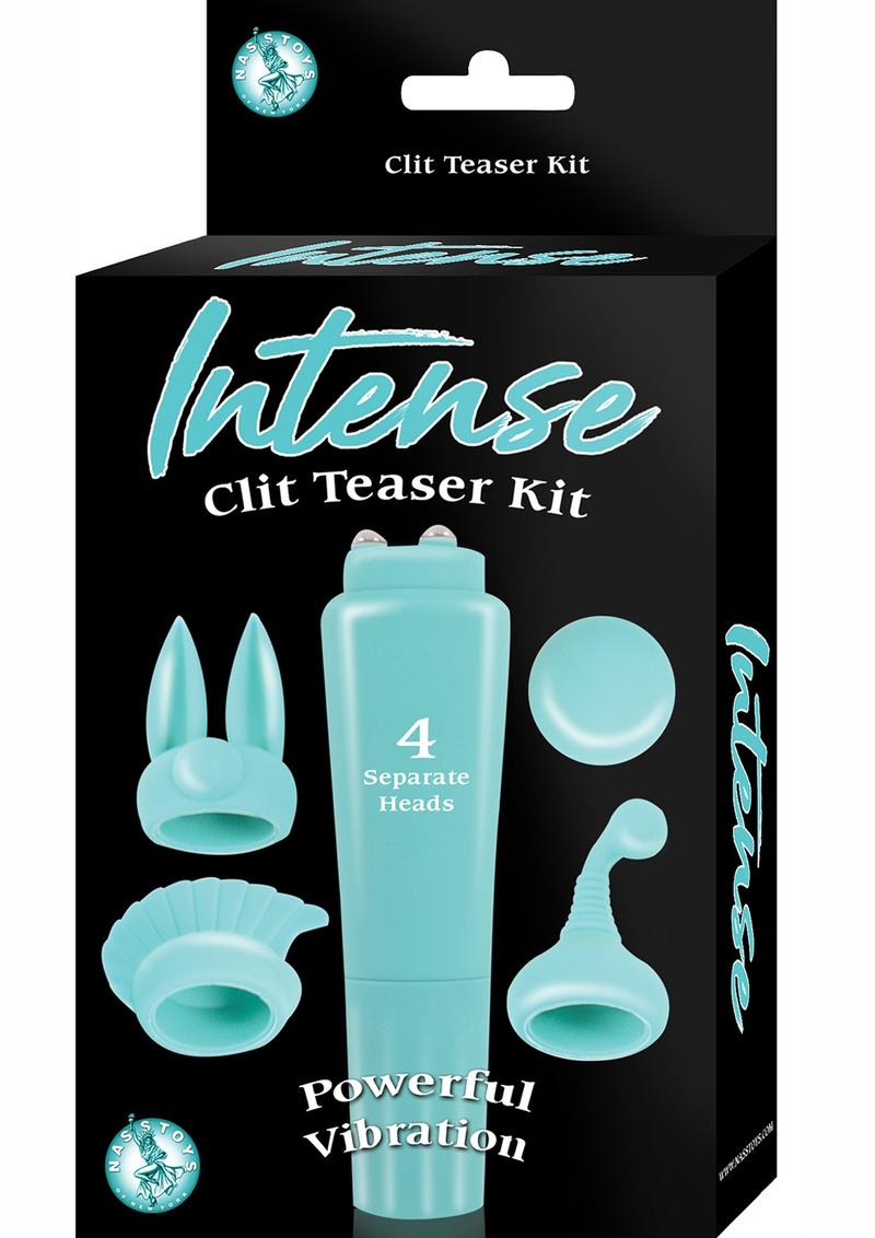 Intense Clit Teaser Kit Mini Vibrator with Silicone Attachments