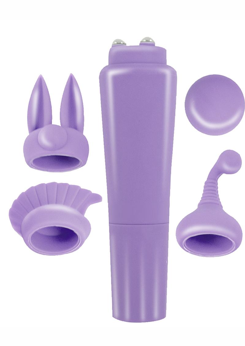 Intense Clit Teaser Kit Mini Vibrator with Silicone Attachments