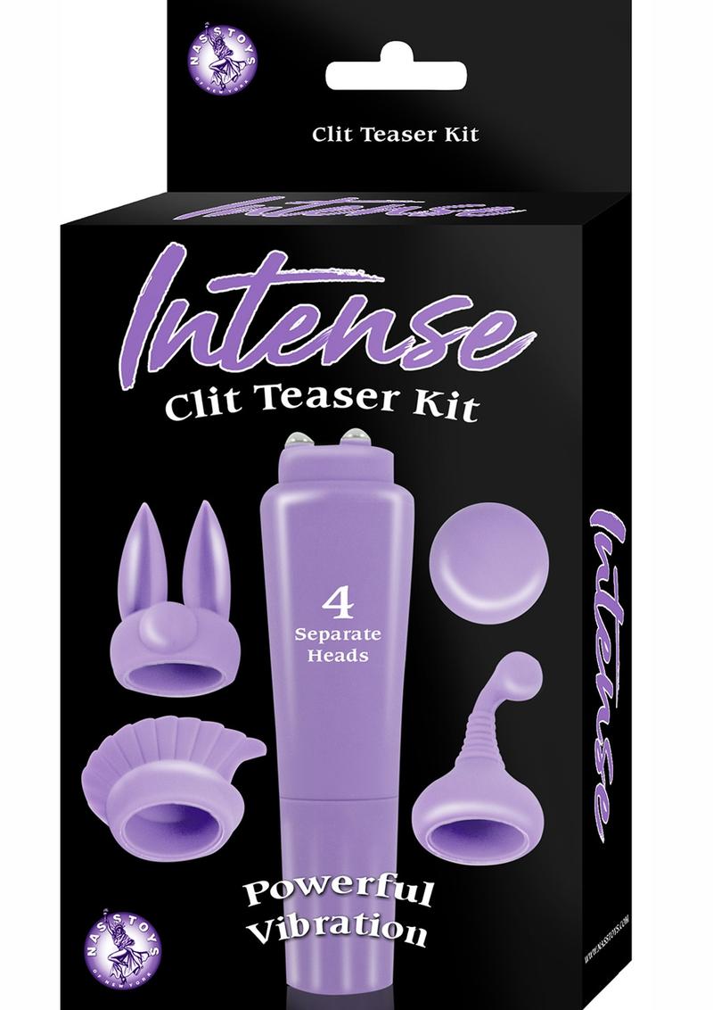 Intense Clit Teaser Kit Mini Vibrator with Silicone Attachments