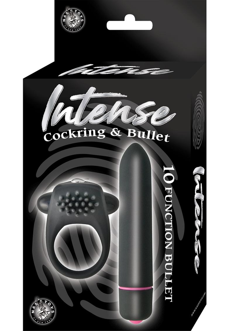Intense Silicone Cockring And Bullet Set 10 Function