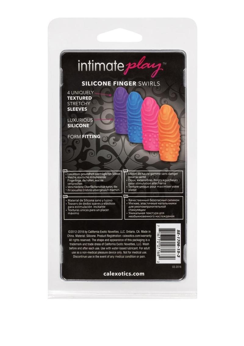 CalExotics Intimate Play Silicone Finger Swirls Assorted