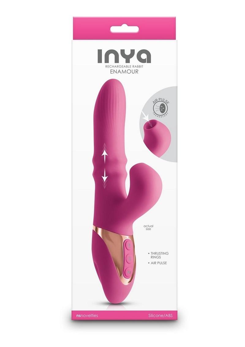 Inya Enamour Rechargeable Rabbit Vibrator with Air Pulse Clitoral Stimulator