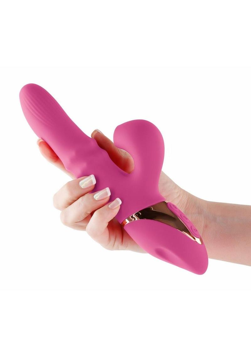 Inya Enamour Rechargeable Rabbit Vibrator with Air Pulse Clitoral Stimulator