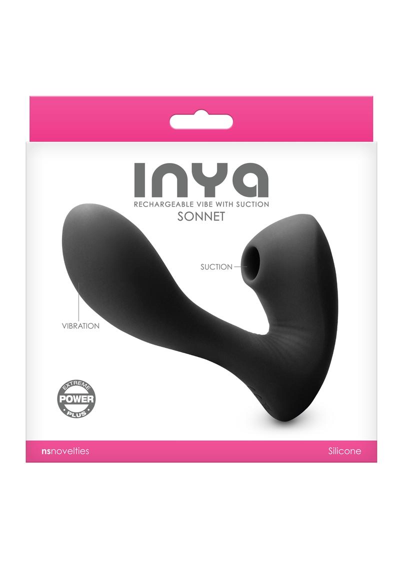Inya Sonnet Rechargeable Silicone Vibe with Clitoral Suction and Vibration