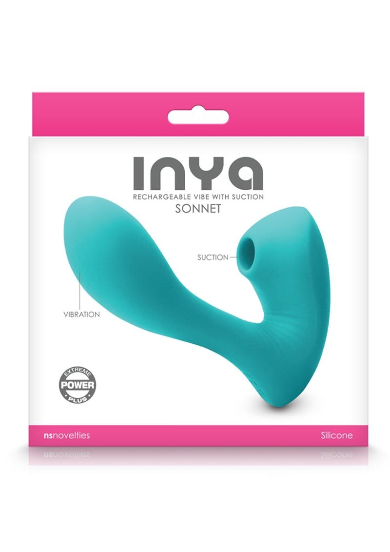 Inya Sonnet Rechargeable Silicone Vibe with Clitoral Suction and Vibration