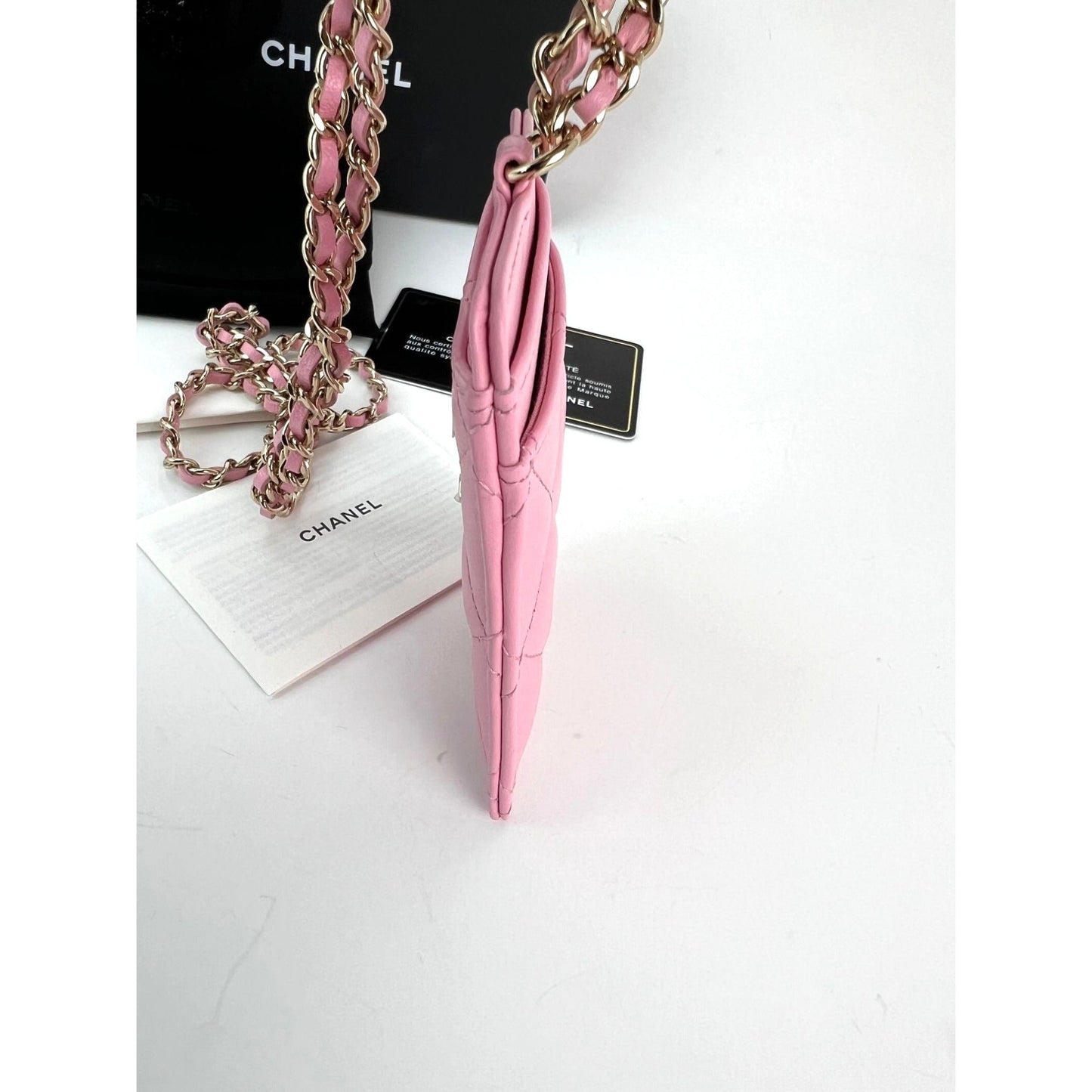 Chanel lambskin Quilted Card Holder on a Chain