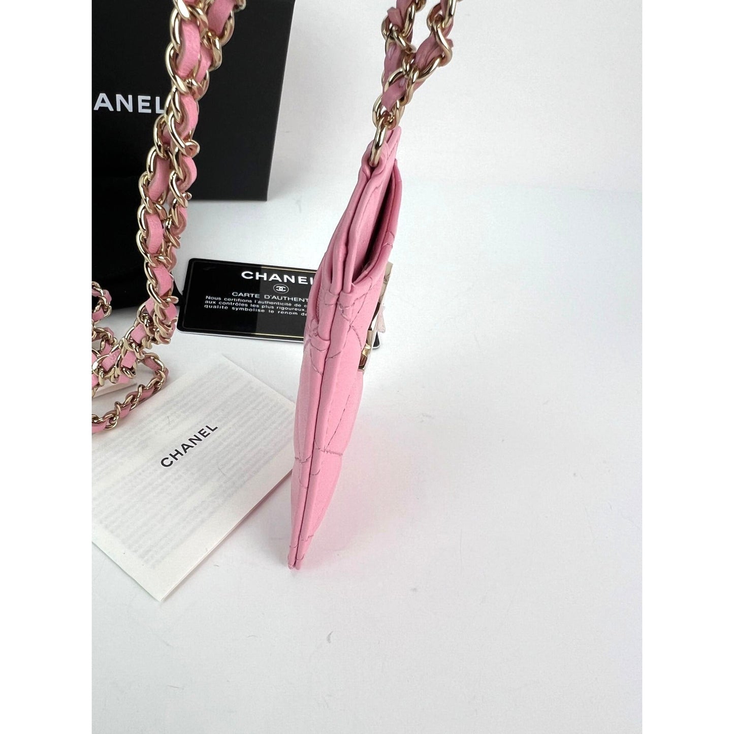 Chanel lambskin Quilted Card Holder on a Chain