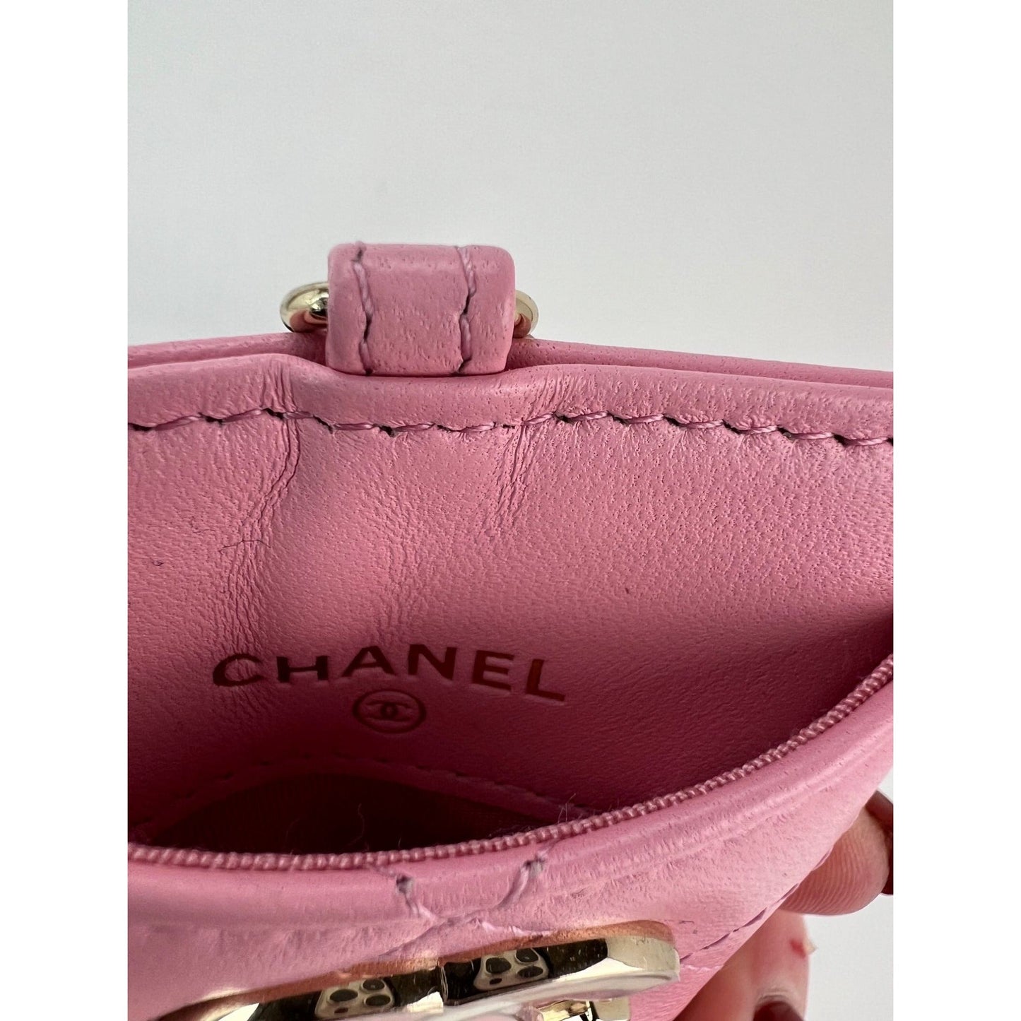 Chanel lambskin Quilted Card Holder on a Chain